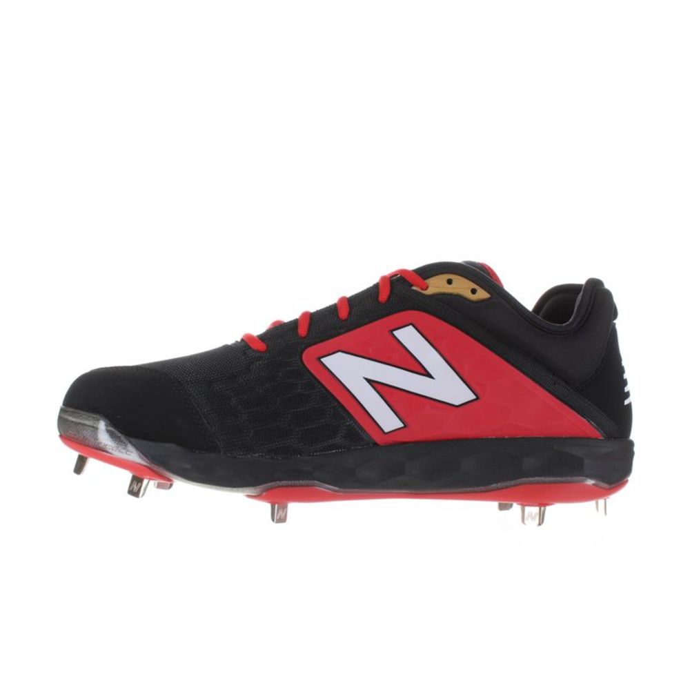 New Balance Mens L3000br4 Black/Red Baseball Cleats Size 16 2E - Picture 3 of 4